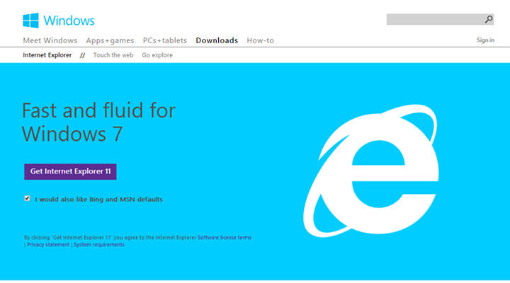 Download Web Browser - Internet Explorer